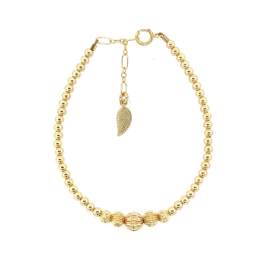 Bara Boheme Victoria 14k gold filled beaded bracelet new $56